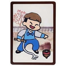 초등 전통민속놀이 액자만들기 스톤아트세트 10인 리폼미술 학교기관 꾸미기놀이, 1개, 액자1_팽이치기_10인