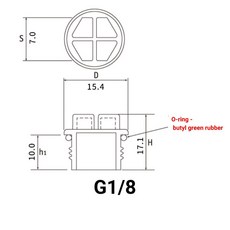 18 12 34 플라스틱 씰링 플러그 링 밸브 1개 나사 외부 4개 십자 육각 펌프 유압 구멍 O 2개, G1-8 20PCS