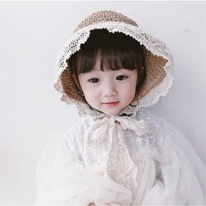 Yuns Again夏季帽子嬰兒幼兒兒童兒童蕾絲草帽