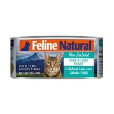 Feline Natural 鮮燉生肉 貓主食罐, 85g, 1個, 牛肉鱈魚