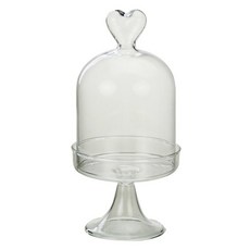 玻璃愛心蛋糕罩 攝影道具 展示架 甜點罩 飾品 擺設 鄉村風 zakka, 1個