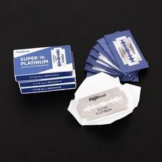 老式手動刮鬍刀光頭剃刀：美髮刮鬍換刀片，剃鬚理髮刮臉修眉削髮刀架，台南出貨, 1個, 74短版飛帝-三盒