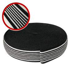 짐고정끈 고무줄 탄력바 흑백색18M 고무로프 화물바 짐바 탄력끈 자전거짐고정 캠핑, 상세페이지 참조, 1개