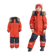 WIRQO 2025 올인원 방한스키복 아동 도톰한 방풍 방수 패딩 겨울 야상 방한복