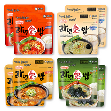 Easy bab 即食袋裝拉麵拌飯組 炒碼麵 2包 + 泡菜鍋 2包 + 牛肉海帶湯 2包 + 長崎強棒麵 2包, 1組