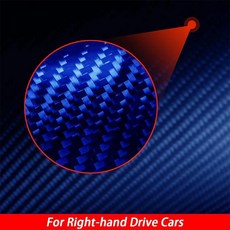 카본 파이버 중앙 기어 변속 제어 패널 커버 장식 자동차 인테리어 스티커, 1개, 20. Blue Carbon RHD