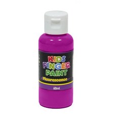 키즈맘아트 미술놀이 핑거페인트 형광보라 60ml