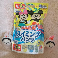 米奇米妮游泳尿布L號，彈性舒適，超強吸水，可愛圖案, 1個