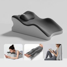 가남 다기능 베개 목편한 다리베개 엎드리는 쿠션 경추목베개, 1개, 블랙