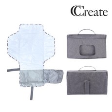 CC家居 多功能攜帶式隔尿墊/尿布墊(可摺疊收納) 輕巧方便，防水隔尿, 1個, 灰色, 灰色