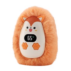 熱賣卡通毛絨暖手寶，秋冬必備，智能恆溫，快速發熱，三檔調節，USB充電，可愛便攜，交換禮物，暖手暖宮, 紅狐橙（禮盒裝）