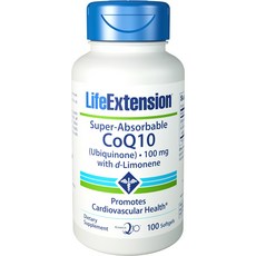 LIFE EXTENSION 輔酶Q10檸檬烯軟膠囊 100mg, 100顆, 1罐