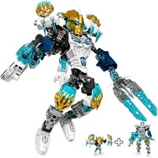 Bionicle Warriors 빌딩 블록 골든 마스크 애니메이션 액션 피규어 군인 로봇 벽돌 남아용 장난감 어린이 생일 선물 신제품, 16)Ice Unity
