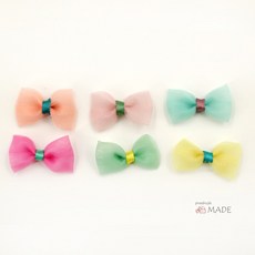 스마일리본10개입 리본타이 리본장식 diy 석고방향제 헤어핀 재료, 민트스마일리본10개입