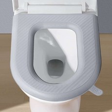 손잡이 실리콘변기커버 푹신한 양변기 방수위생시트, 1