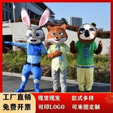 硃迪兔警官 人偶服 兔子警官服 迪士尼 cos 瘋狂動物卡通人偶服裝硃迪兔子警官人穿行走玩偶cosplay服裝
