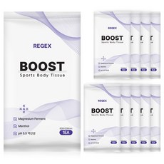 리젝스 마그네슘 부스트 일회용 스포츠 바디 샤워티슈, 1개, 10개입