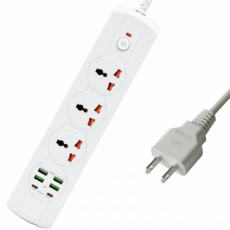 라이프디 110v Usb 멀티탭 3구 일본 미국 대만 해외 여행 멀티어댑터 220v 변환, 1개
