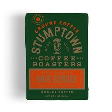 Stumptown Coffee Roasters 미디엄 로스트 그라운드 커피 100프로 아라비카 헤어 벤더 355ml12온스 백 시트러스 다크 초콜릿의 맛 노트 140366, 12 Ounce (Pack of 1), 340g