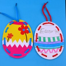 계란 실꿰고 꾸미기 패키지 어린이집만들기 실꿰기 어린이집만들기키트, 10개