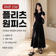 1+1 [26SS]로맨틱 플리츠 원피스 여성 여름 롱원피스 3D 마이크로 조각 플리츠 모던