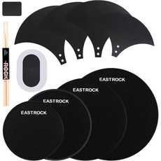 EASTROCK 심벌 무음 팩 4개 세트 폼 소음 방지 패드 14 16 18 20인치 심벌에 적합, drum+cymbal pad-11 pack fusion, 1개