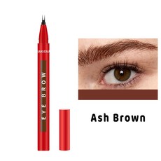 BARVENA 塑形眉筆，勾勒眉膏定型，多色可選, 1個, BN7027-01#Ash Brown醇灰棕,BN7027雙頭填充眉筆