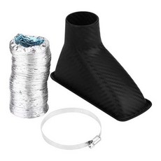 자동차 범용 냉기 흡입 파이프 키트 앞 범퍼 ABS 플라스틱 터보 공기 깔때기 입구 키트 브레이크 냉각 액세서리, 1개, Square