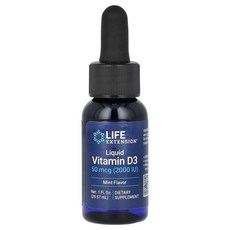 라이프익스텐션 액상 비타민 D3 50mcg 민트 맛, 1개, 29.57ml