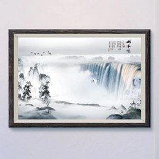 중국 고전 역사 잉크 풍경 그림 벽 실크 포스터 아트 장식 선물, 4. 11