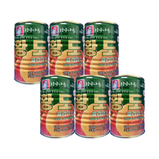 강구나루 황도슬라이스 400g 6개 업소용 복숭아 과일 통조림