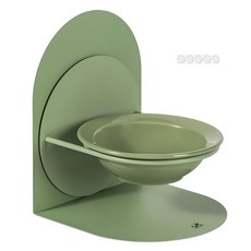 DING DONG PET 磁吸式高度可調陶瓷餐碗, 綠色, 1個