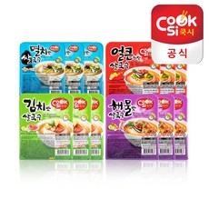 쿡시 쌀국수 한스코리아공식 멸치3개+얼큰3개+김치3개+해물3개, 12개, 92g
