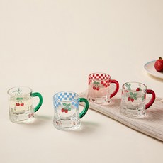 [모던하우스 인천점] 베리가든 컬러핸들 소주잔 50ml 4p -[GA0126006], 1세트, 이미지참조