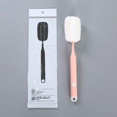 多功能海綿杯刷奶瓶刷 - 長柄清潔刷，適用於各種杯子及保溫瓶, 杯刷-粉色, 1個