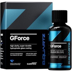 CARPRO DQUARTZ GForce 유리 코팅 앞유리 및 창문 비 올 때 방수 처리 실란트 세라믹 선명한 시야를 위한 매우 내구성 있는 소수성 광택 (50mL 키트), 50mL 키트