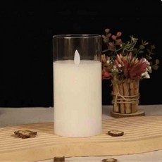 흔들리는 LED 대형 전자초 캔들 조명 인테리어 무드등 파티 촛불, 화이트 대