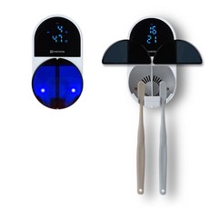 원프라임 2인용 칫솔 살균기 OP-703 비틀 빅팬 건조 드라이 UV-C살균 무선 벽걸이