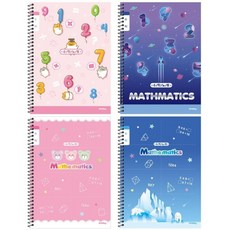 아이비스 초등 슬림형 수학학습노트 22매 스프링노트 초등공책, 남_랜덤1개