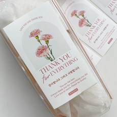 [노씨네인쇄소]아치디자인 카네이션스티커, 사각세로스티커, 50매