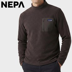 네파 목폴라 브라운 반폴라 기모 티셔츠 방한 긴팔티 등산 이젠벅