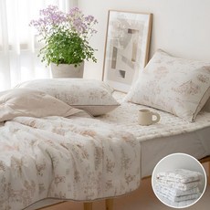 올모 간절기 에센스모달 옥수수솜 차렵이불 베개세트