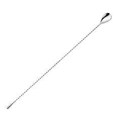 롱 티스푼 카페 스푼 칵테일 머들러 바 스푼, 50cm 실버 x 1개, 3개