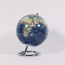 SkyGlobe 5吋亮面衛星O型亮鉻底座地球儀(泡泡生活)繁中文版