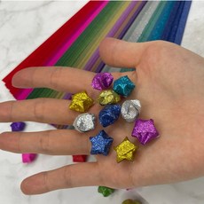 종이접기 반짝이 색종이 세트 미술놀이용