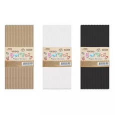 무지 일회용 종이빨대 25개입 1P 5mm 페이퍼 스트로우 jMm1+7qeR, 1개, 25개