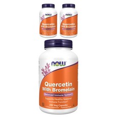 NOW Foods 鳳梨酵素槲皮素素食膠囊, 240顆, 3罐