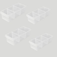 올유리빙 냉장고 정리 트레이 서랍 칸막이 팬트리 수납 함 다용도 투명 주방 라면 싱크대, 대-4개