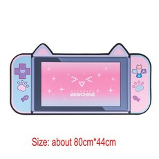 귀여워요 데스크 마우스패드 400X730MM, 1개, 보라색 리본