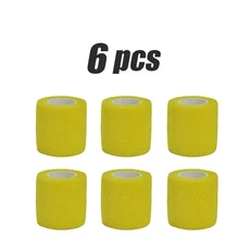 다채로운 운동 랩 테이프 자기 접착 성 탄력 붕대 Elastoplast 스포츠 보호대 무릎 손가락 발목 손바닥 어, 03 7.5cmX4.8m, Yellow-6pcs